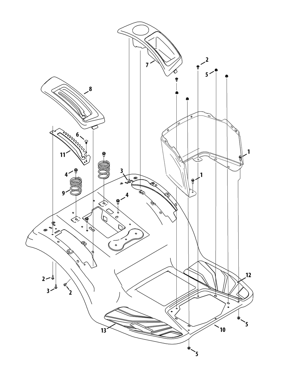 Fender (Lx) Diagram and Parts List for XT2-LX42KH (13APA1CS010-13WPA1CS010)(2015) Cub Cadet Lawn Tractor